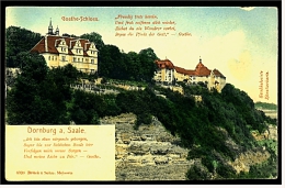 Dornburg A. D.  Saale  -  Goethe-Schloss  -  Mit 2 X Vers  -   Ansichtskarte Ca.1910    (1941) - Jena