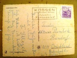 2 Scans, Post Card Sent From Austria, Special Cancel  Kossen Linz - Briefe U. Dokumente