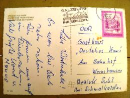 2 Scans, Post Card Sent From Austria, Special Cancel  Salzburg Ihr Reiseziel Almsee Mountains Wien - Covers & Documents