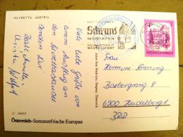 2 Scans, Post Card Sent From Austria, Special Cancel Silvretta Mountains - Cartas & Documentos