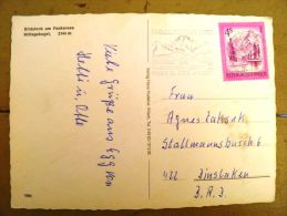 2 Scans, Post Card Sent From Austria, Special Cancel Mountains Faakersee - Briefe U. Dokumente