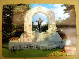 2 Scans, Post Card Sent From Austria, Wien Johann Strauss Music - Briefe U. Dokumente