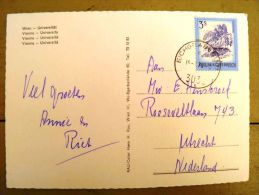 2 Scans, Post Card Sent From Austria, Wien University - Storia Postale