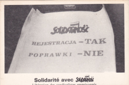 CPM NEUVE VERS 1980-SOLIDARITE AVEC SOLIDARNOSC-libération Des Syndicalistes - Labor Unions