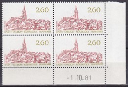 France Bloc De 4 - Coin Daté 1981 - Yvert N° 2162 Xx - Prix De Départ 2 Euros - 1980-1989