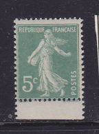 FRANCE N° 137c VERT TYPE SEMEUSE CAMEE TIMBRE DE CARNET NEUF SANS CHARNIET - Unused Stamps