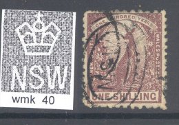 NEW SOUTH WALES, 1888 1/- Maroon (P11x12) VFU (wmk SG40), SG258 - Usati