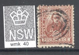 NEW SOUTH WALES, 1888 4d Purple-brown (wmk No.40, P11x12) VFU, SG255 - Oblitérés