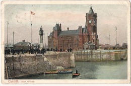 CARDIFF  Dock Offices -  Stamped - - Glamorgan