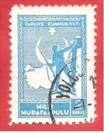 TURCHIA - TURKEY - USATO - 1941 - Soldier And Map Of Turkey - 2 Turkish Kuruş - Michel TR Z62 - Used Stamps