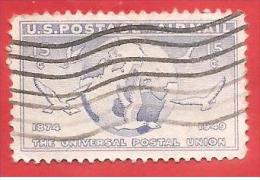 STATI UNITI - U.S.A. - USATO - 1949 - Universal Postal Union - Globe - 15 ¢ - U.S.A. Cent  - Michel US 602 - Used Stamps
