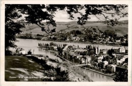 AK Passau, Blick Vom Oberhaus Auf Ortsspitze, Gel 1955 - Passau