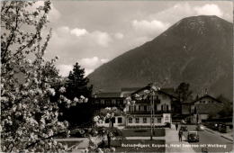 AK Rottach-Egern, Kurpark, Hotel Seerose Mit Wallberg, Gel 1957 - Bad Wiessee