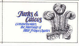 TURKS Y CAICOS,  CARNET  CONMEMORACION BODA DEL PRINCIPE CARLOS   MNH  ** - Turks & Caicos