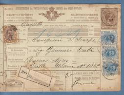 1897 - Bollettino Pacchi Per L'Argentina - Paquetes Postales