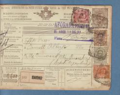 1898 - Bollettino Pacchi Per L'Argentina - Pacchi Postali