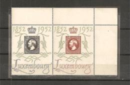 LUX488/89 / LUXEMBURG -  Paar CENTILUX 1952  Paar Mit Eckrand** - Blocs & Feuillets