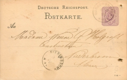 67 GUNDERSHEIM - CARTE DE CORRESPONDANCE - De 1884 - Poinçonnée - Other & Unclassified