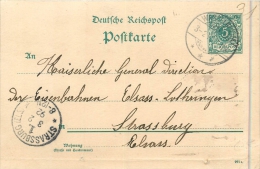 67 WASSELNHEIM - CARTE DE CORRESPONDANCE - De 1892 - Autres & Non Classés