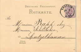 67 ERSTEIN - CARTE DE CORRESPONDANCE - De 1887 - Sonstige & Ohne Zuordnung