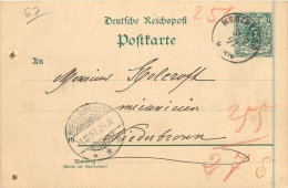 67 MERZWEILER - CARTE DE CORRESPONDANCE - De 1897 - Poinçonnée - Other & Unclassified
