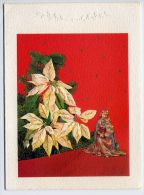 Joyeux Noel---  Carte Double ---vierge,enfants,fleurs   Mineva 2   éd ????-- Carte Italienne - Sonstige & Ohne Zuordnung