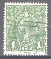 Australia 1924 King George V 1d Green Single Wmk Used - Plate 4 - - Oblitérés