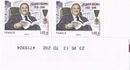 Coins Datés 2013 - Jacques Baumel 2 Timbres - TD 202 4715924 - 2010-2019