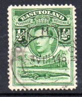 Basutoland GVI 1938 ½d Green Crocodile Definitive, Fine Used - 1933-1964 Colonia Británica