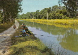 CPA FLOHNY- LE CANAL DE BOURGOGNE, FISHING - Flogny La Chapelle