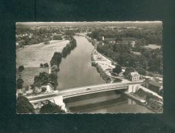 CPSM - En Avion Au-dessus D' Auvers Sur Oise (95) - Vue Générale Aérienne - Oise Et Nouveau Pont ( LAPIE 4 Format CPA) - Auvers Sur Oise