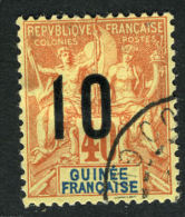 French:Guinee SG54a 1912 10c On 40c Fresh VFU - Other & Unclassified