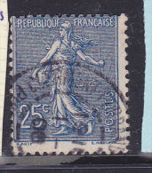 FRANCE N° 132a 25C BLEU TYPE SEMEUSE LIGNEE  OBL - Used Stamps