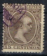 Sello 15 Cts Alfonso XIII, Carteria I De GRAÑENA De Las GARRIGAS (Lerida), Num 219 º - Usati