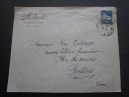 1925 Lettre Cover Enveloppe En Tête Robert Orléansville Algérie Française Cachet à Date Orléansville M.Tirant à Poitiers - Covers & Documents