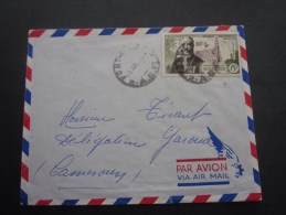 Lettre Cover By Air Mail  Avion Fort-Lamy  Afrique équatoriale Française M. Tirant M. Tirant Gouverneur Garoua Cameroun - Covers & Documents