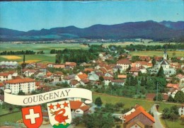 2892 Courgenay Suisse Jura Vue General Wappen Schweiz Jura Railway 26.7.1972 - Courgenay