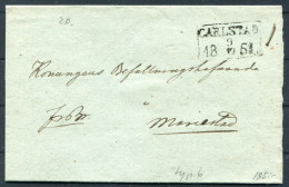 1851 Sweden Carlstad Vorphilatelie - ... - 1855 Préphilatélie