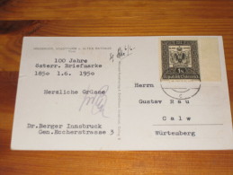 Postkarte Card Österreich Austria Innsbruck Stadtturm & Altes Rathaus 100 J. Österr. Briefmarken - Covers & Documents