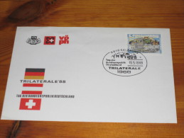 Brief Cover Österreich Austria 1988 Salzburg Trilaterale  Tag Der Bundesrepublik Deutschland - Lettres & Documents