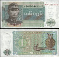 Burma 1 Kyat Banknotes Uncirculated UNC - Andere & Zonder Classificatie
