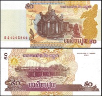 Cambodia 2002 50 Riels Banknotes Uncirculated UNC - Andere & Zonder Classificatie