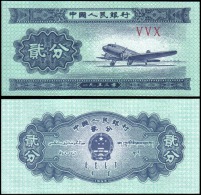 China 1953 2 Fen Air Plane Banknotes Uncirculated UNC - Altri & Non Classificati