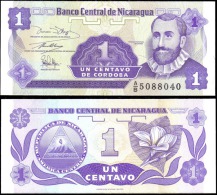 Nicaragua 1 Centavo Banknotes Uncirculated UNC - Other & Unclassified