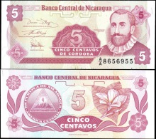 Nicaragua 5 Centavos Banknotes Uncirculated UNC - Altri & Non Classificati