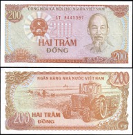 Vietnam 1987 200 Dong Car Banknotes Uncirculated UNC - Andere & Zonder Classificatie