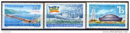 Romania 1970 Bucharest International Fair Exhibition Ships Ship Boats Boat Flag Architecture Stamps MNH Michel 2864-2866 - Collezioni