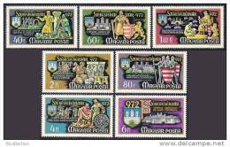 Magyar Posta Hungary 1972 Millennium Of The Town Of Szekesfehervar 750Y History Geography Stamp MNH Michel 2782-2788 - Ungebraucht