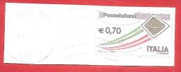 ITALIA REPUBBLICA USATO FRAMMENTO - 2013 - Posta Italiana - Serie Ordinaria - € 0,70 - ANNULLO TORINO - 2011-20: Afgestempeld