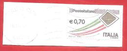 ITALIA REPUBBLICA USATO FRAMMENTO - 2013 - Posta Italiana - Serie Ordinaria - € 0,70 - ANNULLO TORINO - 2011-20: Usados